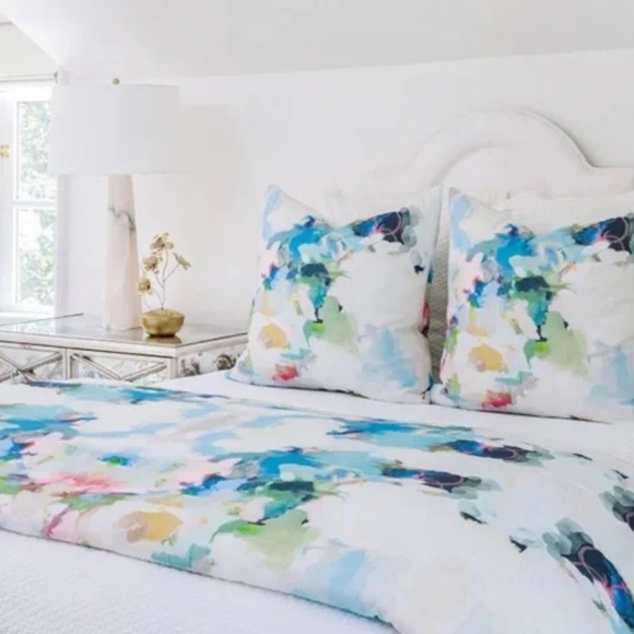 LAURA PARK NWT PARK AVENUE KING DUVET LINEN COTTON - Picture 3 of 9